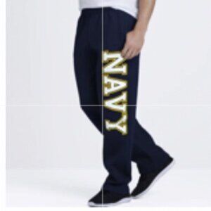 M.J. Soffe Navy Sweatpants XL Elastic Waistband 50/50 Cotton & Polyester Made In